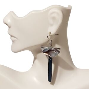 Hand Crafted Black and Silver Minimalist Earrings